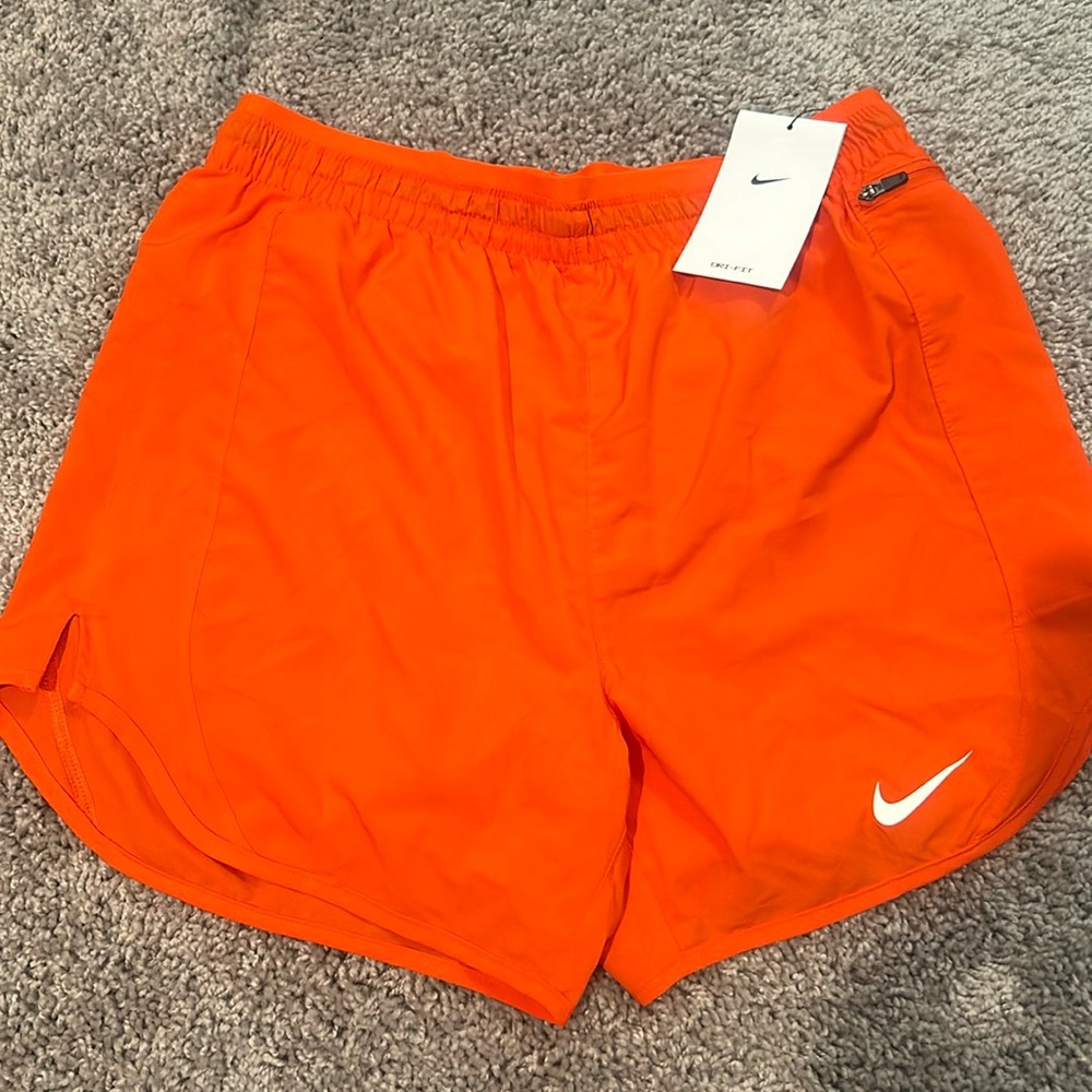NWT Nike orange running shorts